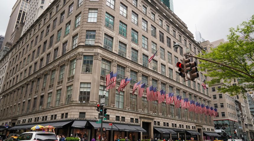 The Saks flagship store in New York. Photo: Depositphotos.